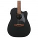 Ibanez Altstar Electro-Acoustic, Weathered Black Open Pore - Body Front