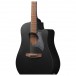 Ibanez Altstar Electro-Acoustic, Weathered Black Open Pore - Angled Front