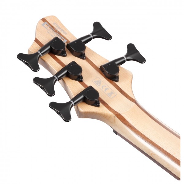 Ibanez BTB 5 String Bass, Weathered Black Low Gloss - Headstock Back