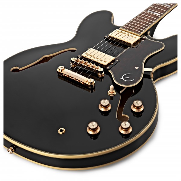 ギター Epiphone sheraton2 Black 2005 Epiphone Sheraton II Semi-Hollow Body Electric Guitar in