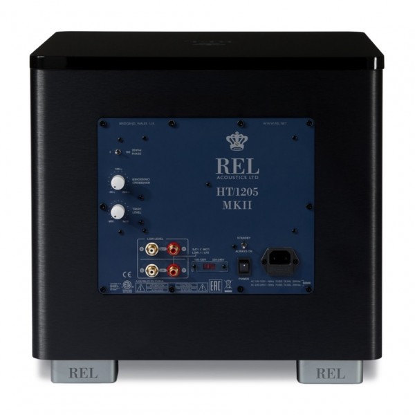 REL HT/1205 MKII Subwoofer, Black - rear