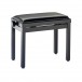 Stagg Adjustable Piano Bench, Black Vinyl, Gloss Black