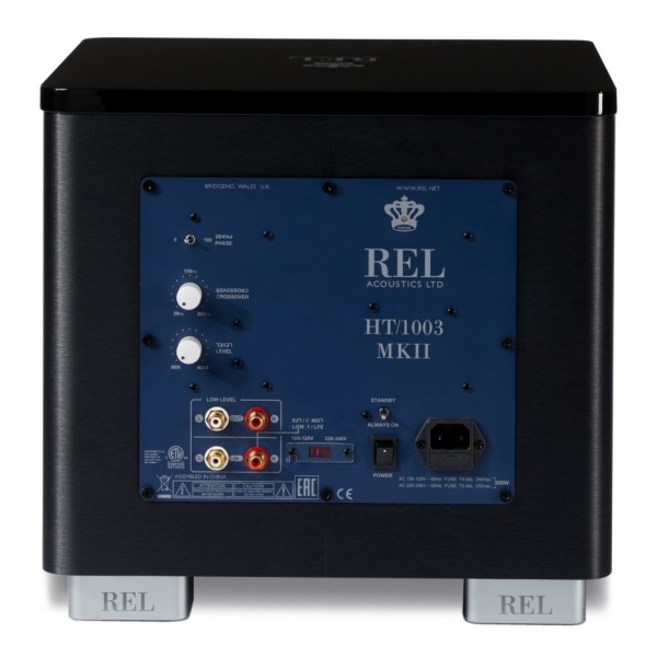 REL HT/1003 MKII Subwoofer, Black - rear