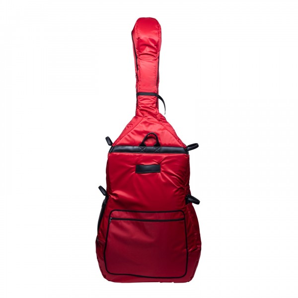 BAM PERF1104S Performance Double Bass Gigbag, 1/2 Size, Red Back