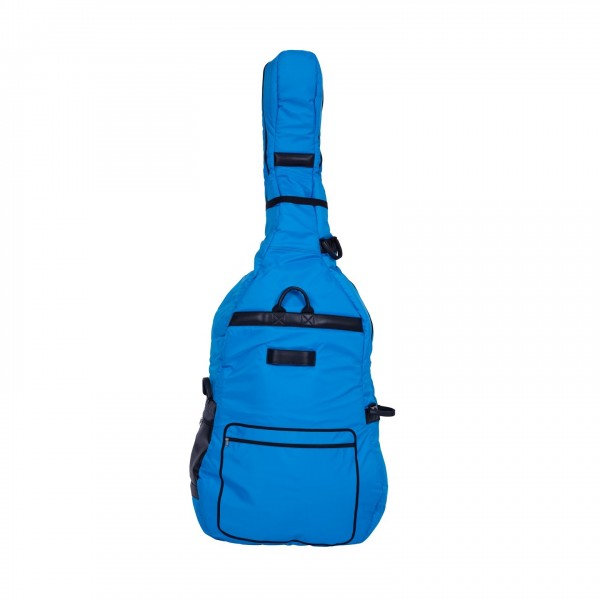 BAM PERF1104S Performance Double Bass Gigbag, 1/2 Size, Blue Back