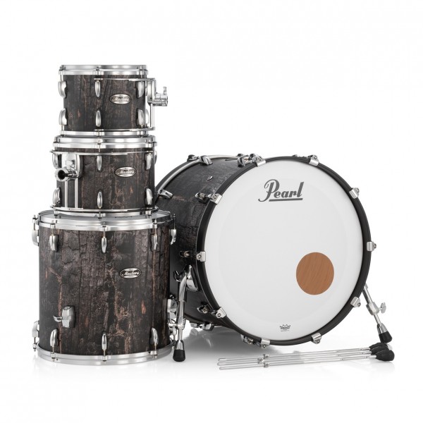 Pearl Masters Maple 22'' 4pc Shell Pack, Satin Charred Oak
