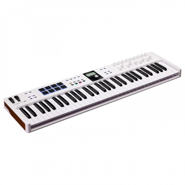 Keylab Essential 3 MIDI Keyboard, White - Angled 2