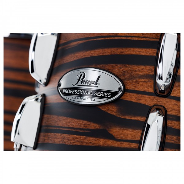 Pearl Professional Series 22'' 4pc Shell Pack, Matte Mocha Swirl - Badge 