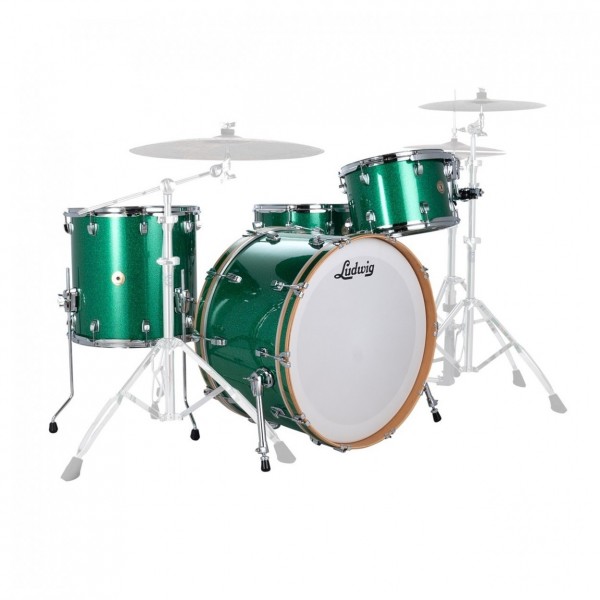 Ludwig Continental 22'' 4pc Shell Pack, Green Sparkle