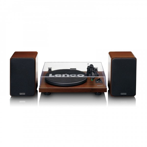 Lenco LS-600 Turntable and Speaker Bundle with Bluetooth