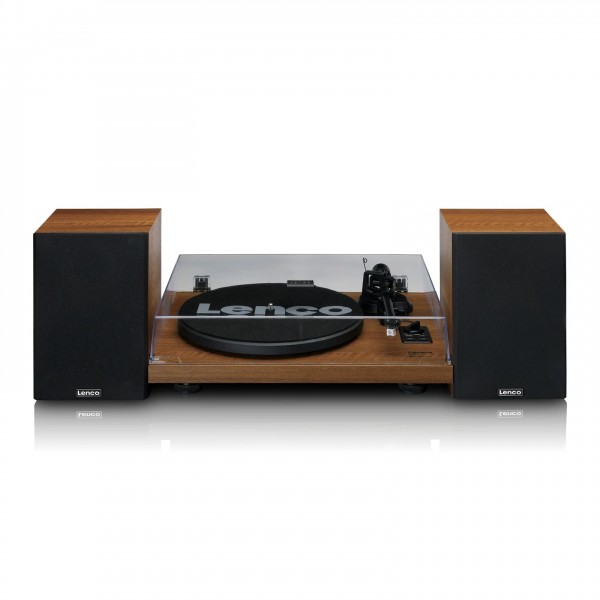 Lenco LS-480 Turntable and Speaker Bundle with Bluetooth