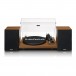 Lenco LS-480 Turntable and Speaker Bundle with Bluetooth Cover Open