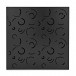 G4M Espuma Acústica Curvas 60 cm x 60 cm Panel, Negro