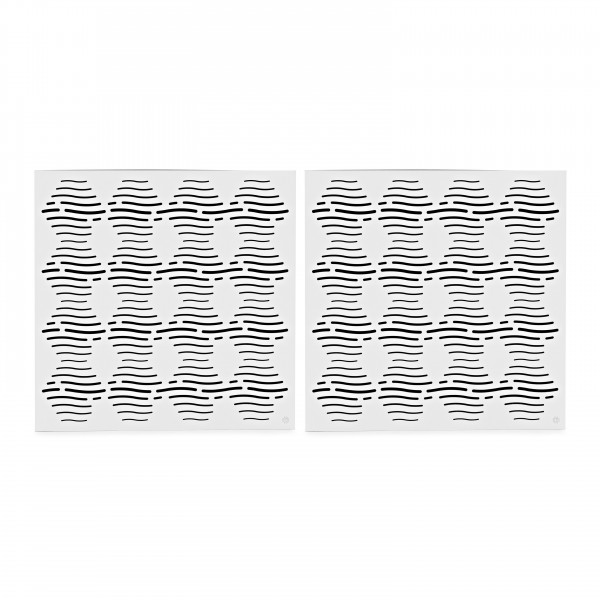 G4M Acoustics Waves 60 x 42cm Corner Panel, White, Pair