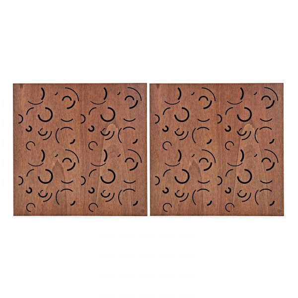 G4M Acoustics Curves 60 x 42cm Corner Panel, Walnut, Pair