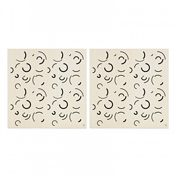 G4M Acoustics Curves 60 x 42cm Corner Panel, Poplar, Pair