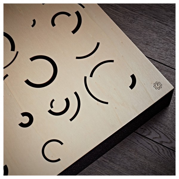 G4M Acoustics Curves 60 x 60cm Panel, Poplar