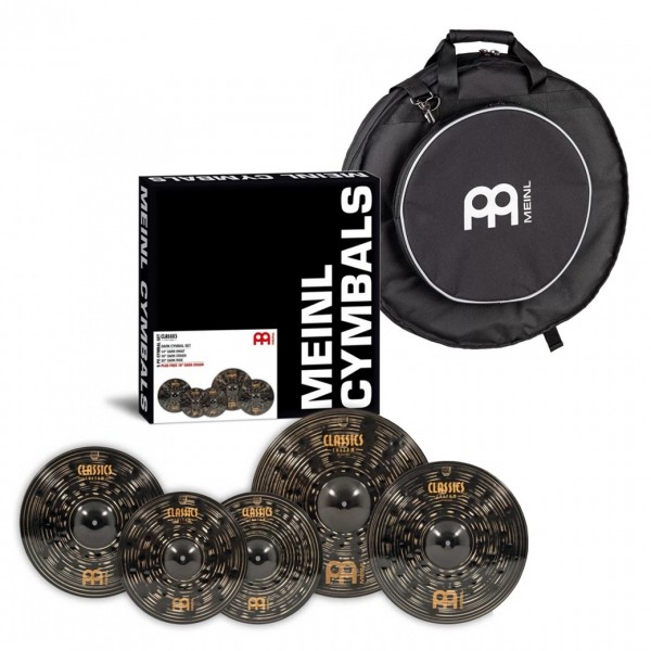 Meinl Classics Custom Dark Cymbal Box Set with 18'' Crash & Backpack