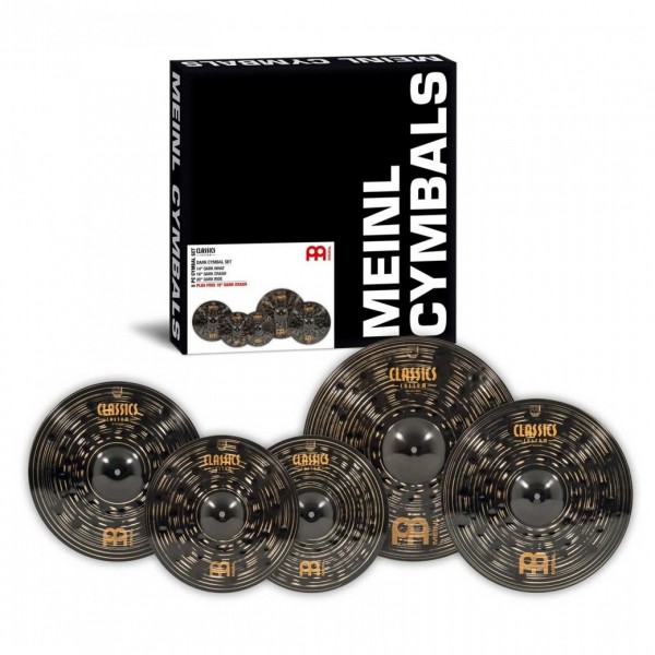 Meinl Classics Custom Dark Cymbal Box Set with Free 18'' Crash