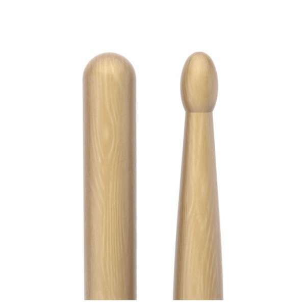 Promark Classic Forward 5B Hickory Drumstick, Oval Wood Tip, 4-Pack - Tip End/Butt End
