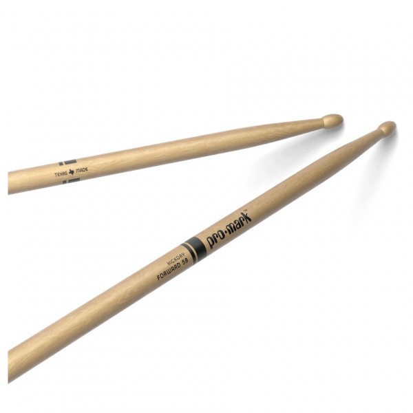 Promark Classic Forward 5B Hickory Drumstick, Oval Wood Tip, 4-Pack - Apart
