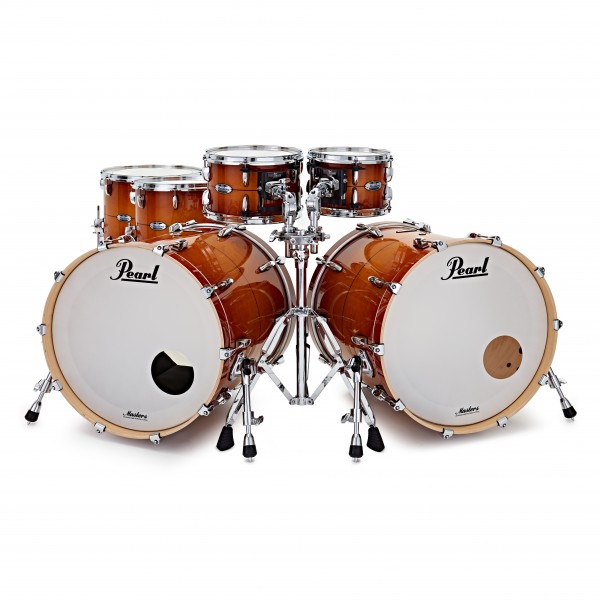 Pearl Masters MCT 22'' 6pc Double Kick Shell Pack, Almond Red Stripe