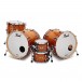 Pearl Masters MCT 22'' 6pc Double Kick Shell Pack, Almond Red Stripe