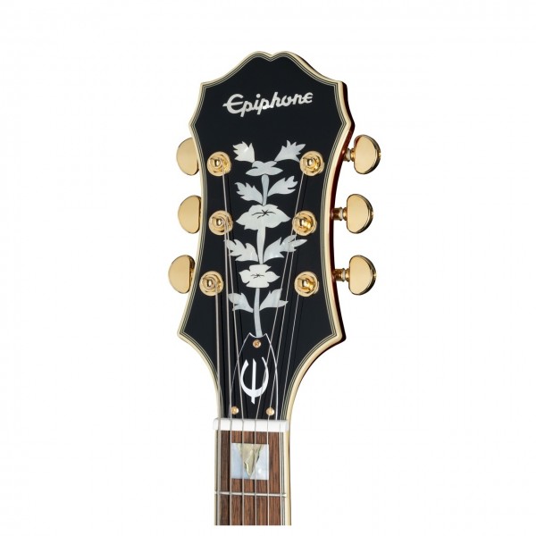 Epiphone Broadway (2023), Wine Red - Headstock Front