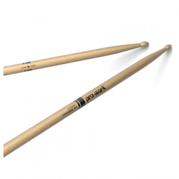 Promark Classic Forward 5A Hickory Drumsticks Oval Wood Tip, 4-Pack - Apart