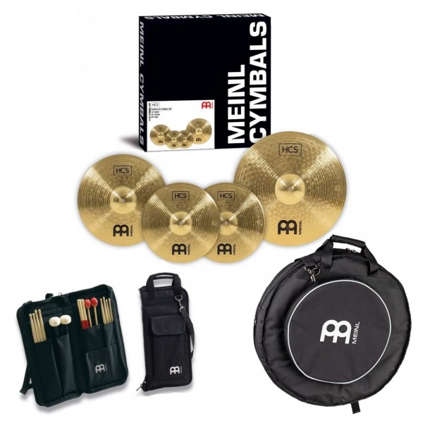 Meinl HCS Cymbal Set Plus Backpack & Stick Bag