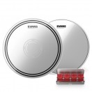 Evans EC Reverse Dot Snare Drum Head, Hazy 300 & EQ PODS Pack, 14''
