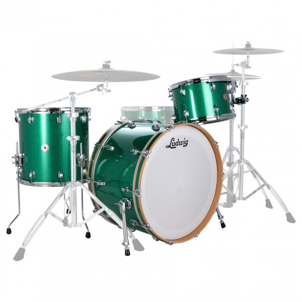 Ludwig Continental 22'' 3pc Shell Pack, Green Sparkle
