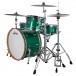 Ludwig Continental 22'' 3pc Shell Pack, Green Sparkle - Angle 2