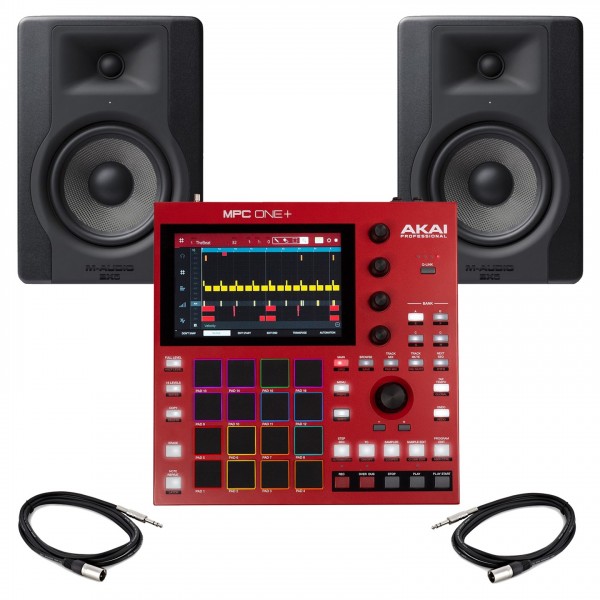 Akai Professional MPC One + with M-Audio BX5 Monitors - Full Bundle