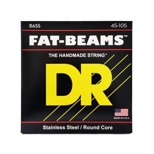 DR Strings FAT-BEAM Stainless Steel Bass Strings, 45-105