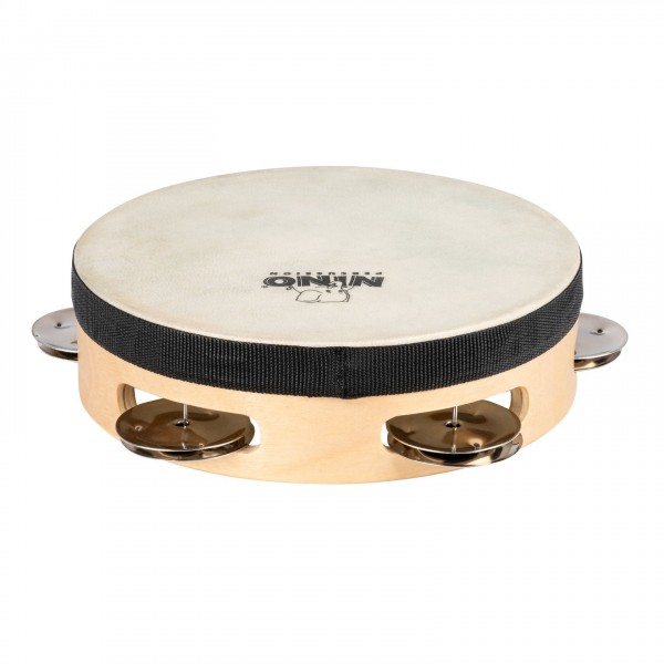 Nino by Meinl 6" Headed Wood Tambourine, 1 row - flat