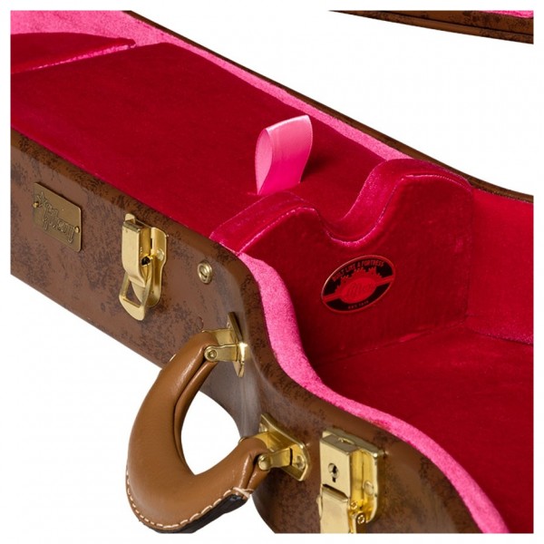 Gibson Lifton Historic 5-Latch Les Paul Hardshell Case, Brown/Pink