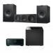 Yamaha RX-V6A AV Receiver & KEF Q Series 3.1 Speaker Package, Black Full View