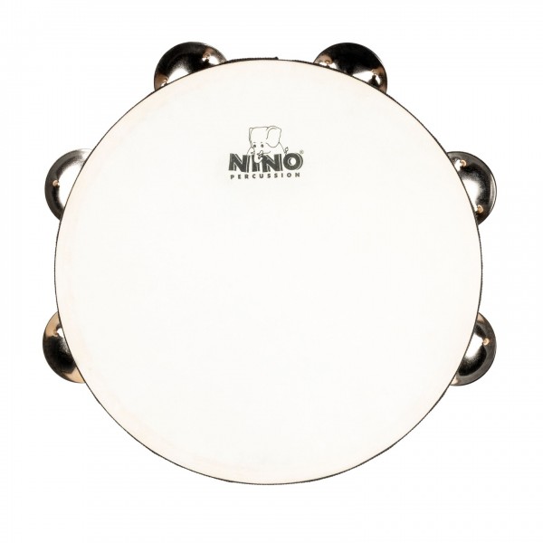 Nino by Meinl 8" Headed Wood Tambourine, 1 row - Top
