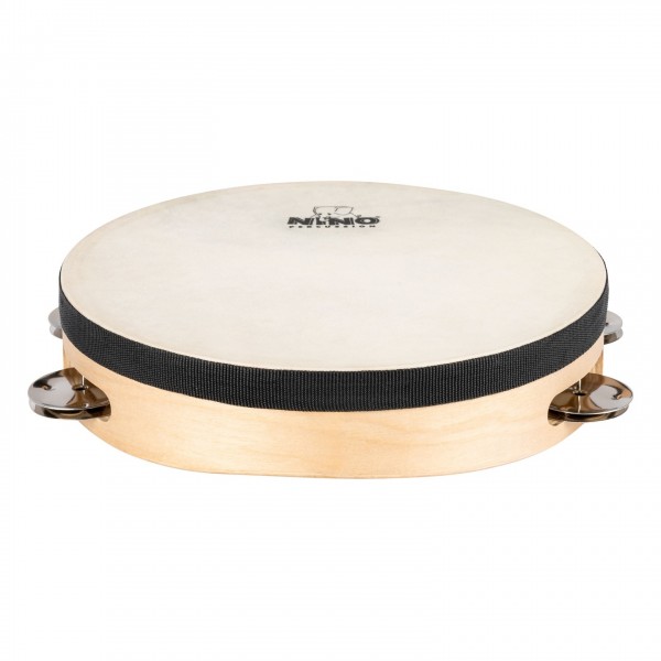 Nino by Meinl 8" Headed Wood Tambourine, 1 row - Front
