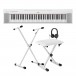 Yamaha Przenośne pianino cyfrowe Piaggero NP35, białe z akcesoriami. Akcesoria