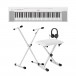 Yamaha Przenośne pianino cyfrowe Piaggero NP15, białe z akcesoriami. Akcesoria