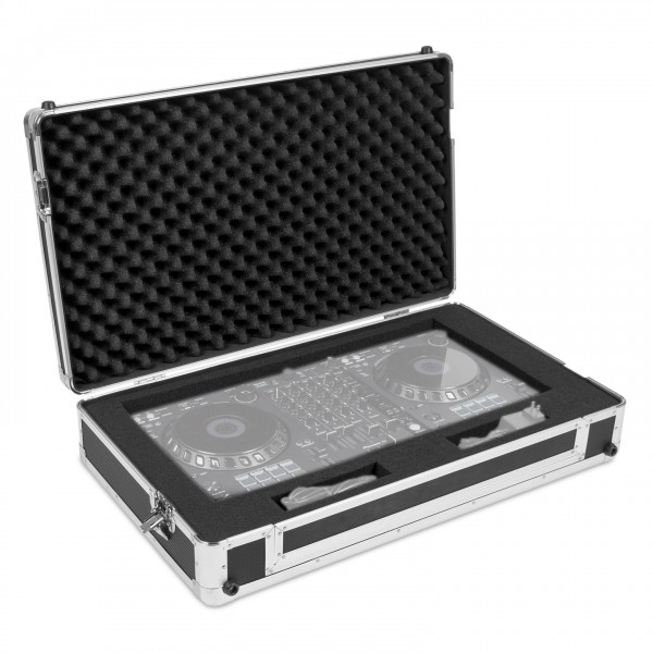 UDG Flight Case 2XL MK2, Silver - Angled Open (DJ Controller Not Included)