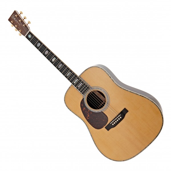 Martin D-45 Left Handed Dreadnought Acoustic Guitar, Natural Gloss