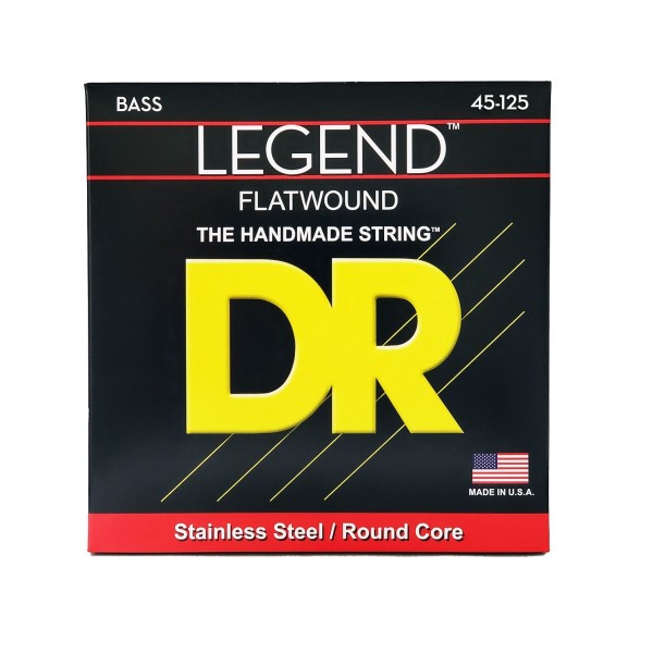 DR Strings LEGEND Polished Flatwound Bass Strings 5-String, 45-125