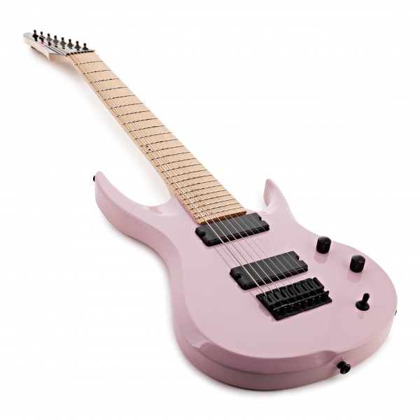 G4M 529 Electric Guitar, 8-String, Flamingo Neon at Gear4music