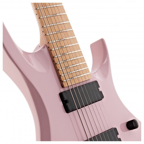 G4M 529 Electric Guitar, 8-String, Flamingo Neon at Gear4music