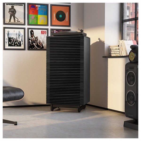 BDI Corridor 8172 Charcoal Stained Ash AV Tower / Hi-Fi Cabinet