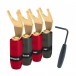 AudioQuest SureGrip 300 Gold Spade Plugs (Pack Of 4) Front View