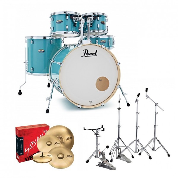 Pearl Decade Maple Pro Drum Kit w/Sabian XSRs, Ice Mint